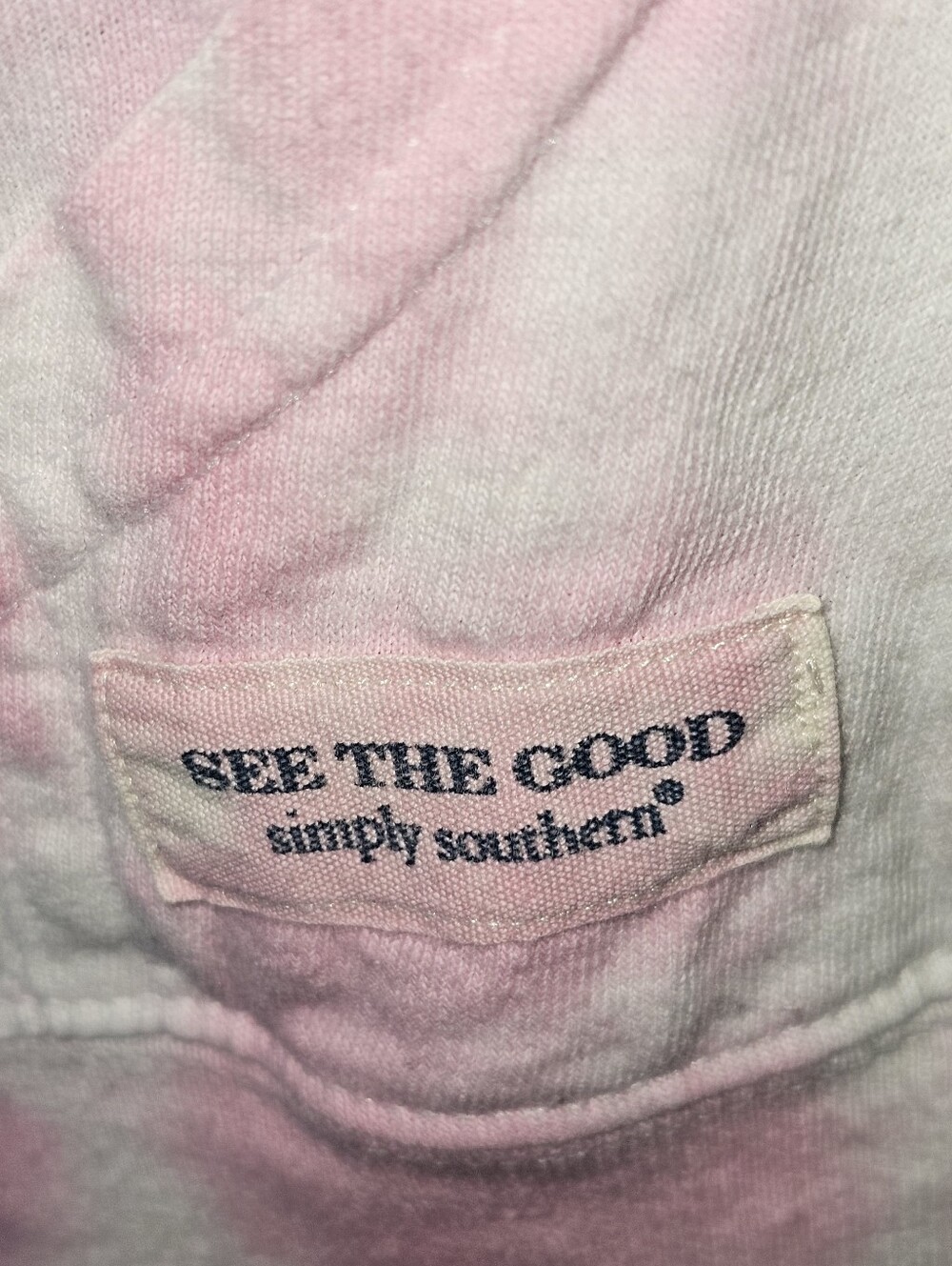 Simply Southern Pink and Blue Tie-Dye Turtle Pullover Hoodie XL - Picture 6 of 8